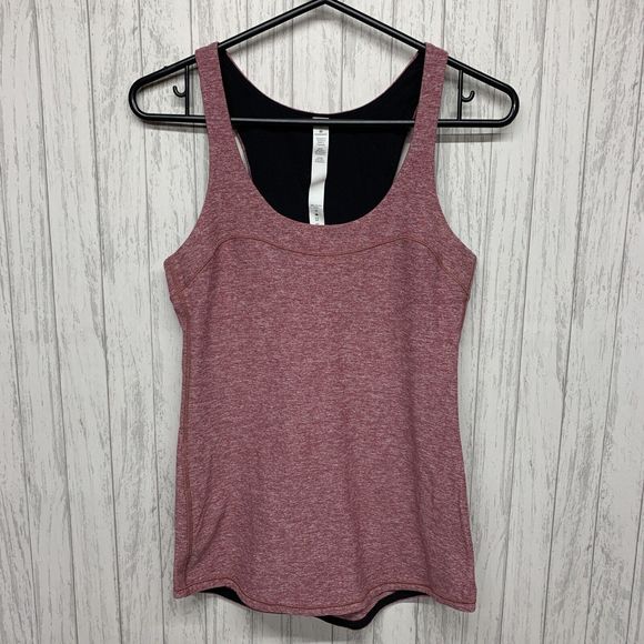 Womens Size 4 Lululemon Heather Pink Tank Top EUC - Picture 1 of 4